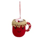 ATMOSPHERA Sujet de Noël Déco  Mug Chocolat  10cm Rouge