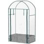 Voir la diapositive 5 : OUTSUNNY Mini serre de jardin balcon - porte enroulable zippée, sac plantation - 89 x 50 x 152 cm - acier PVC transparent