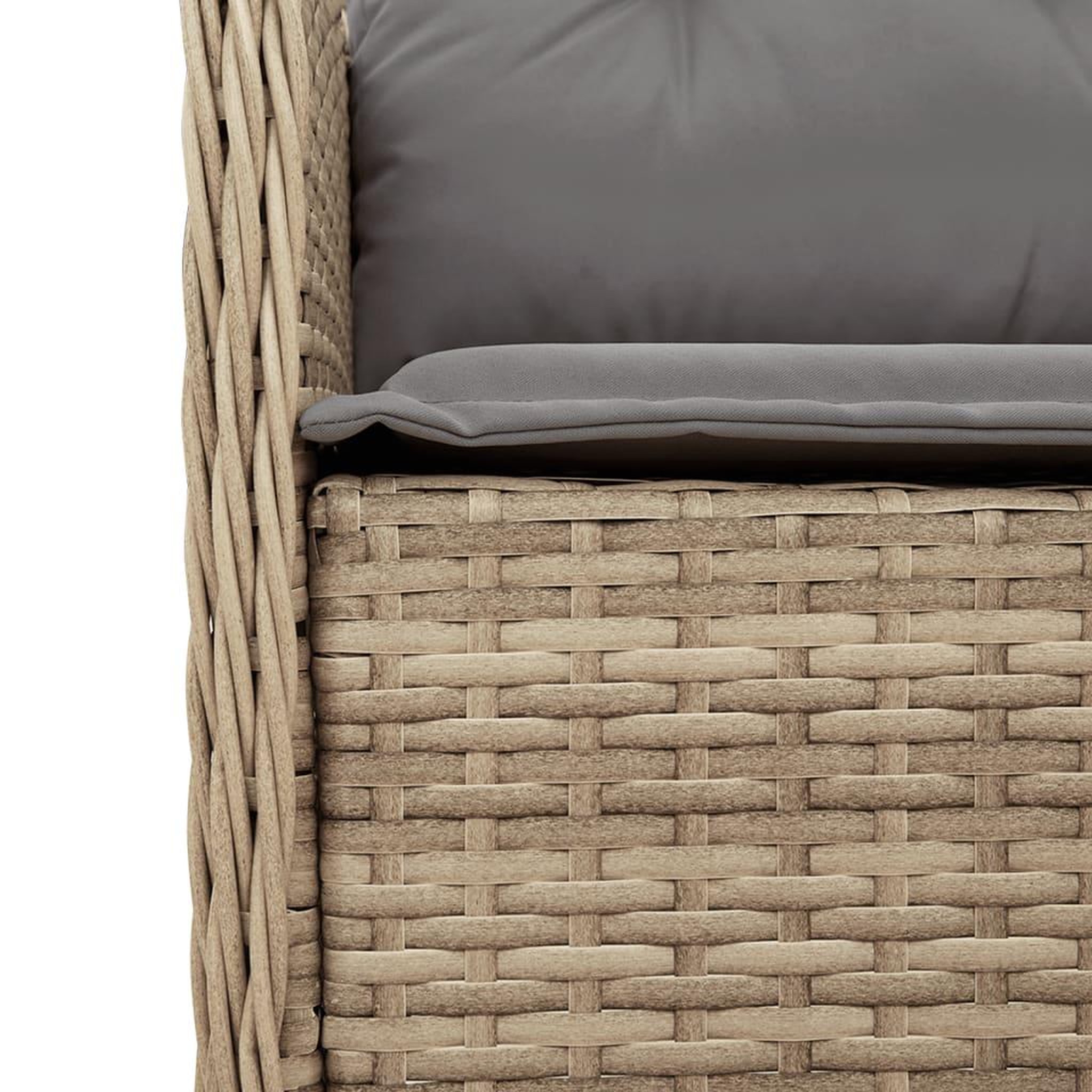 Voir la diapositive 5 : VIDAXL Ensemble a manger de jardin et coussins 9 pcs beige Poly rotin