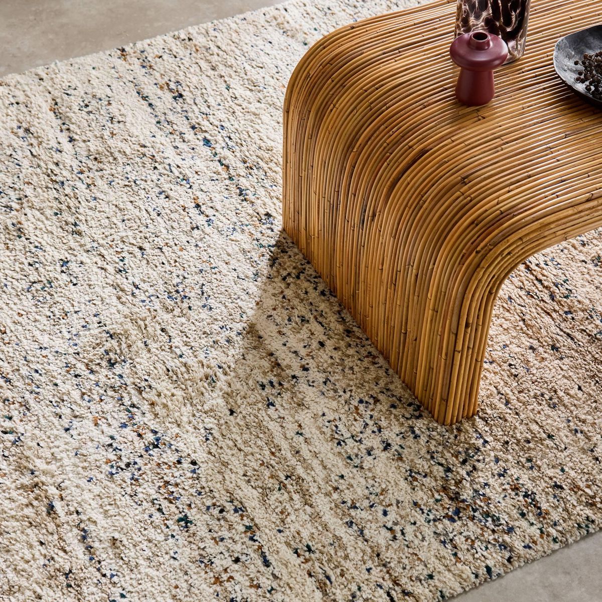 SWEEEK Tapis intérieur avec motif tacheté, crème