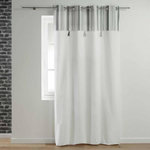 Paris Prix Rideau à Œillets  Santorin  140x240cm Gris & Blanc