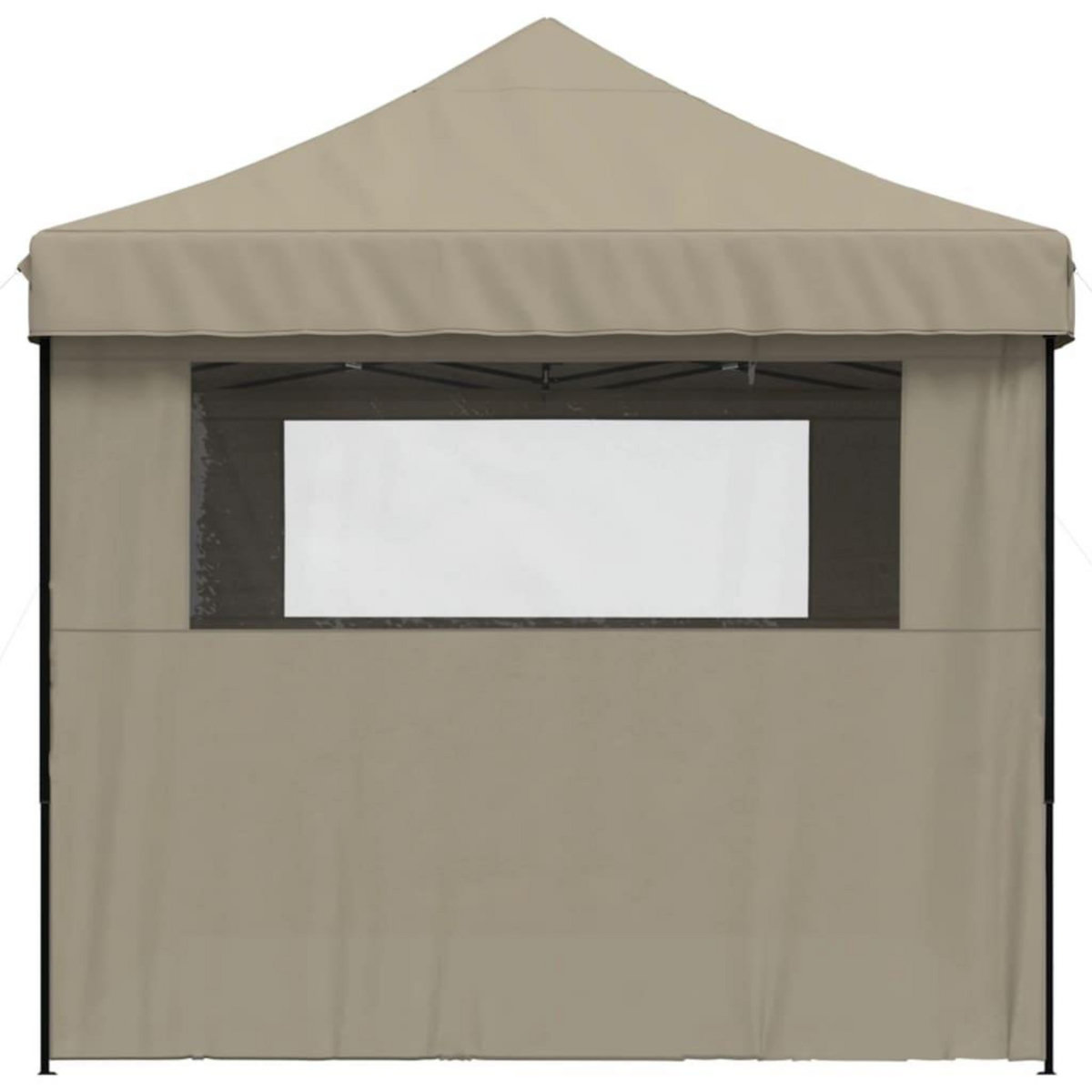 VIDAXL Tente de reception pliable escamotable 4 parois laterales taupe
