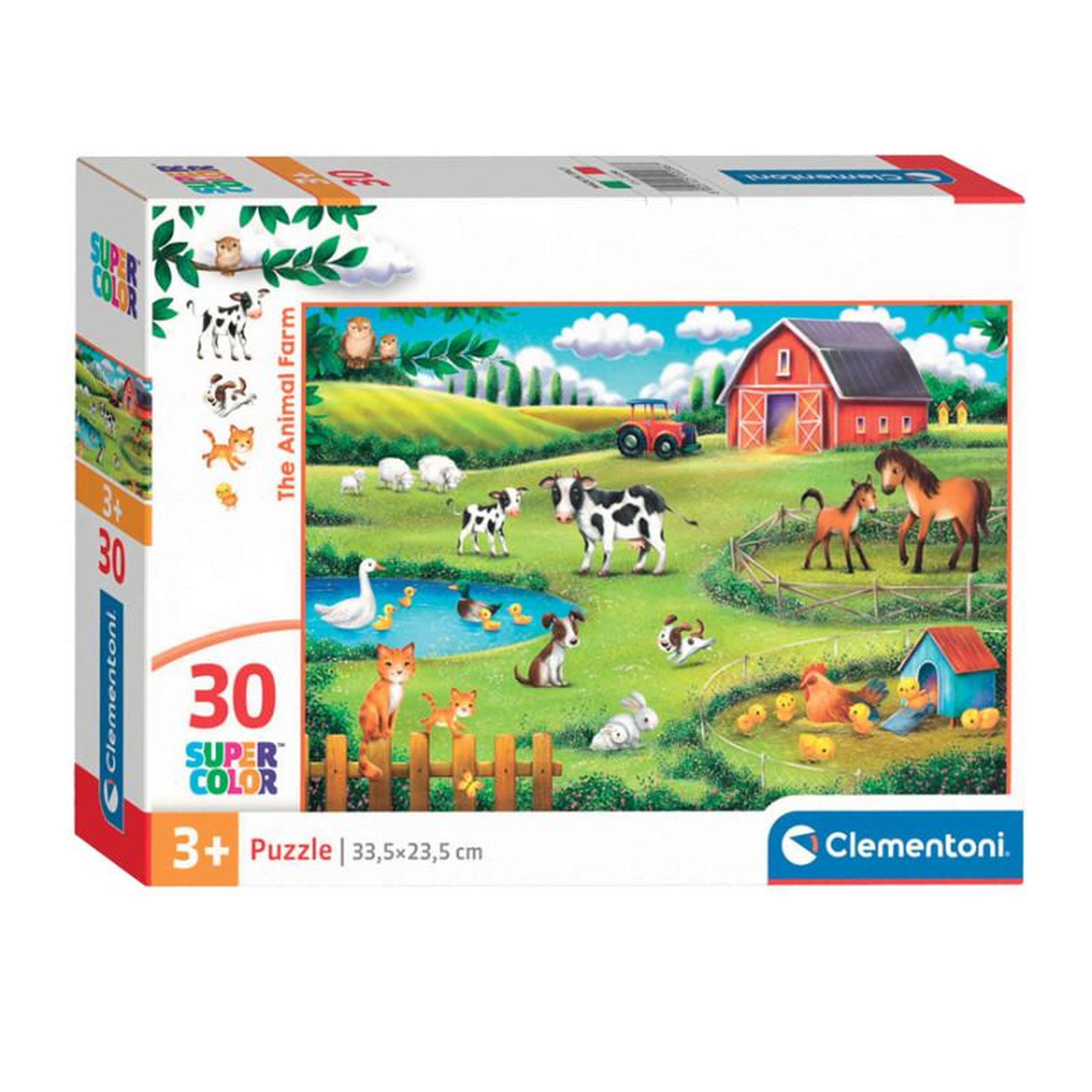 CLEMENTONI Clementoni Jigsaw Puzzle Super Color The Animal Farm, 30 pcs. 20286