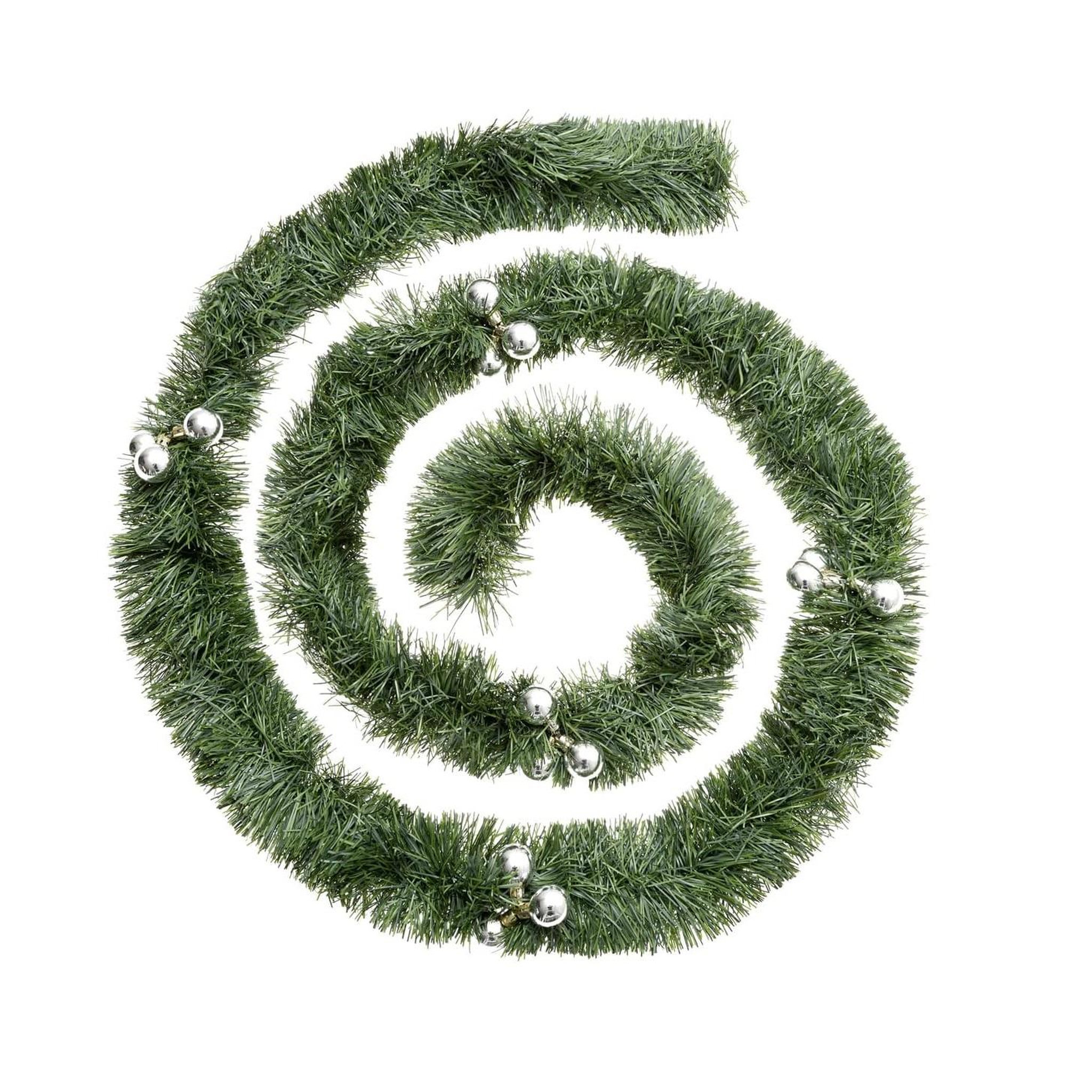 Eden Guirlande de noel + boules argent
