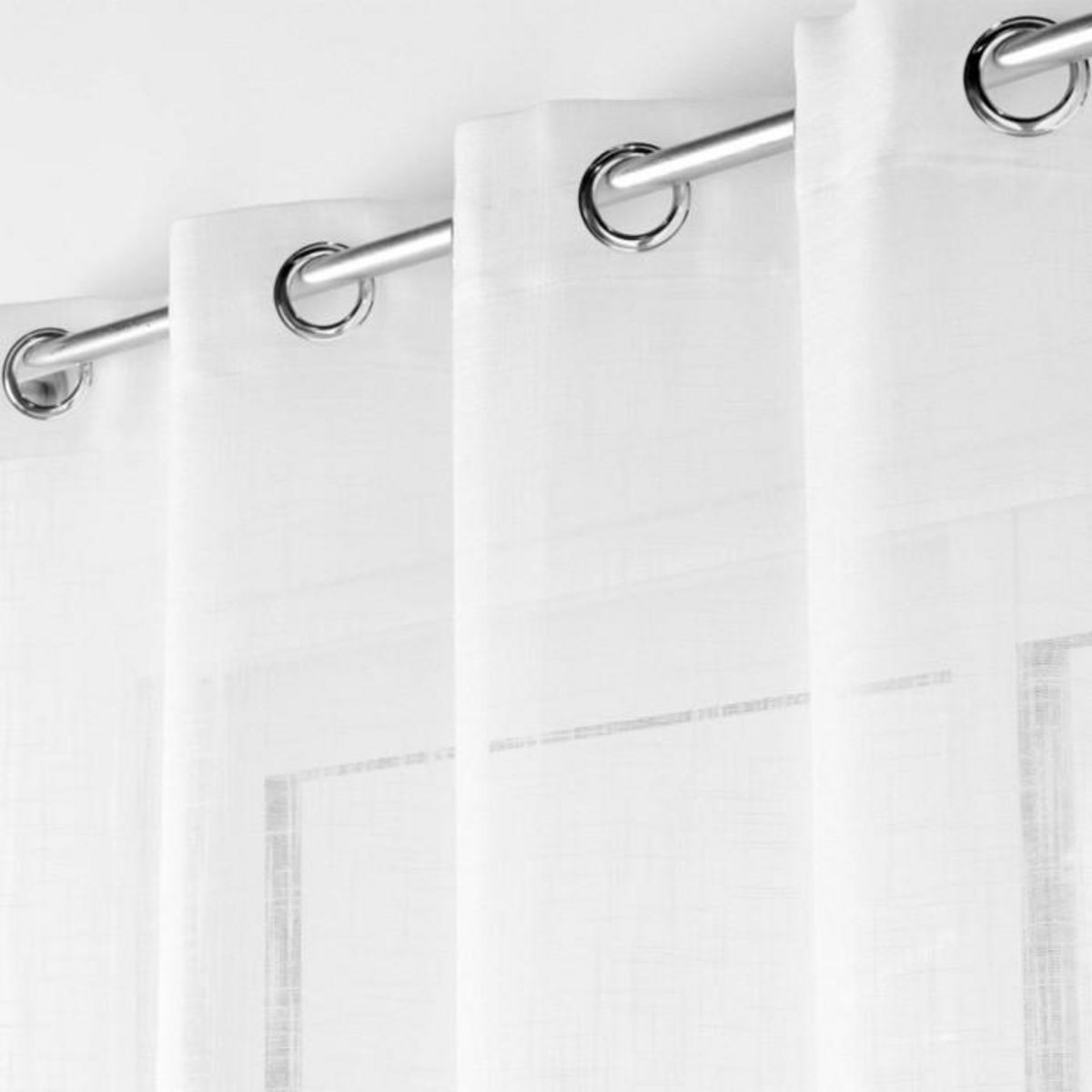 Paris Prix Rideau Voilage à Œillets  Haltona  140x180cm Blanc