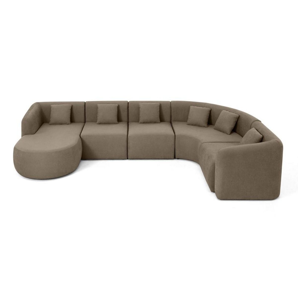 LISA DESIGN Ikare - canapé modulable d'angle gauche - 6 places - en tissu