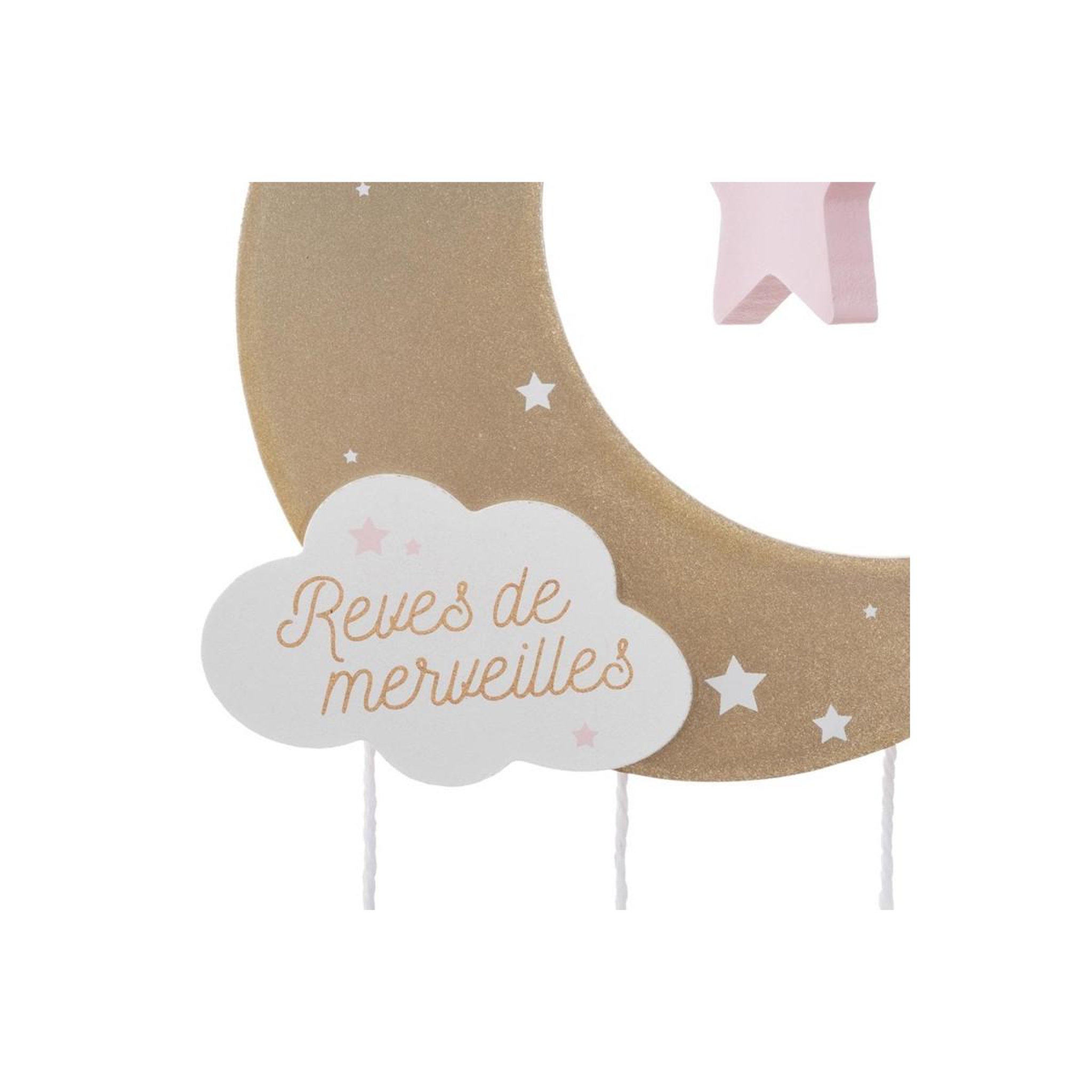 Voir la diapositive 2 : Atmosphera Kids Suspension enfant  lune  43cm multicolore