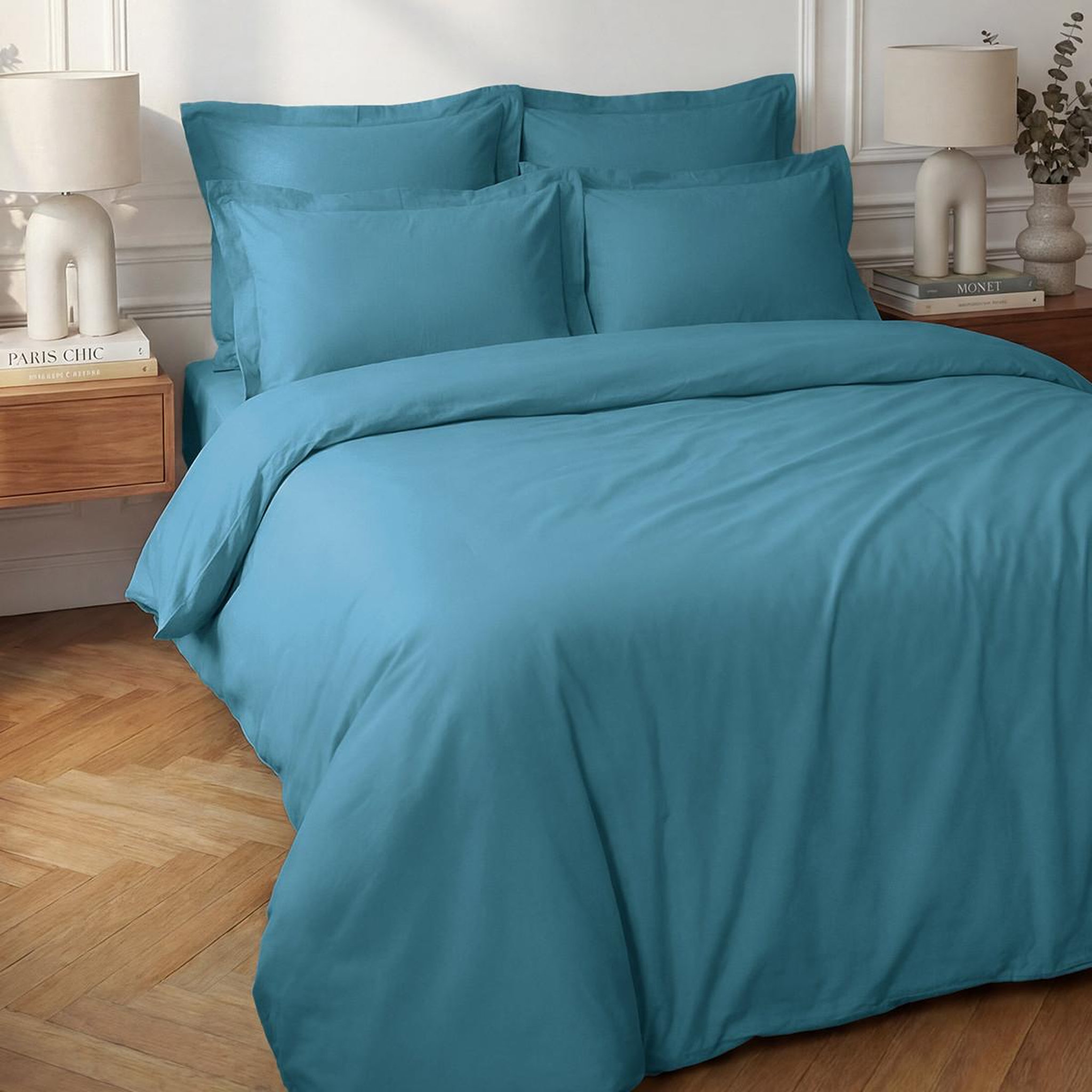 Voir la diapositive 1 : Sensei Maison Housse de couette en percale coton SOFT PERCALE