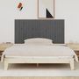 Voir la diapositive 3 : VIDAXL Tete de lit murale Gris 185x3x90 cm Bois massif de pin
