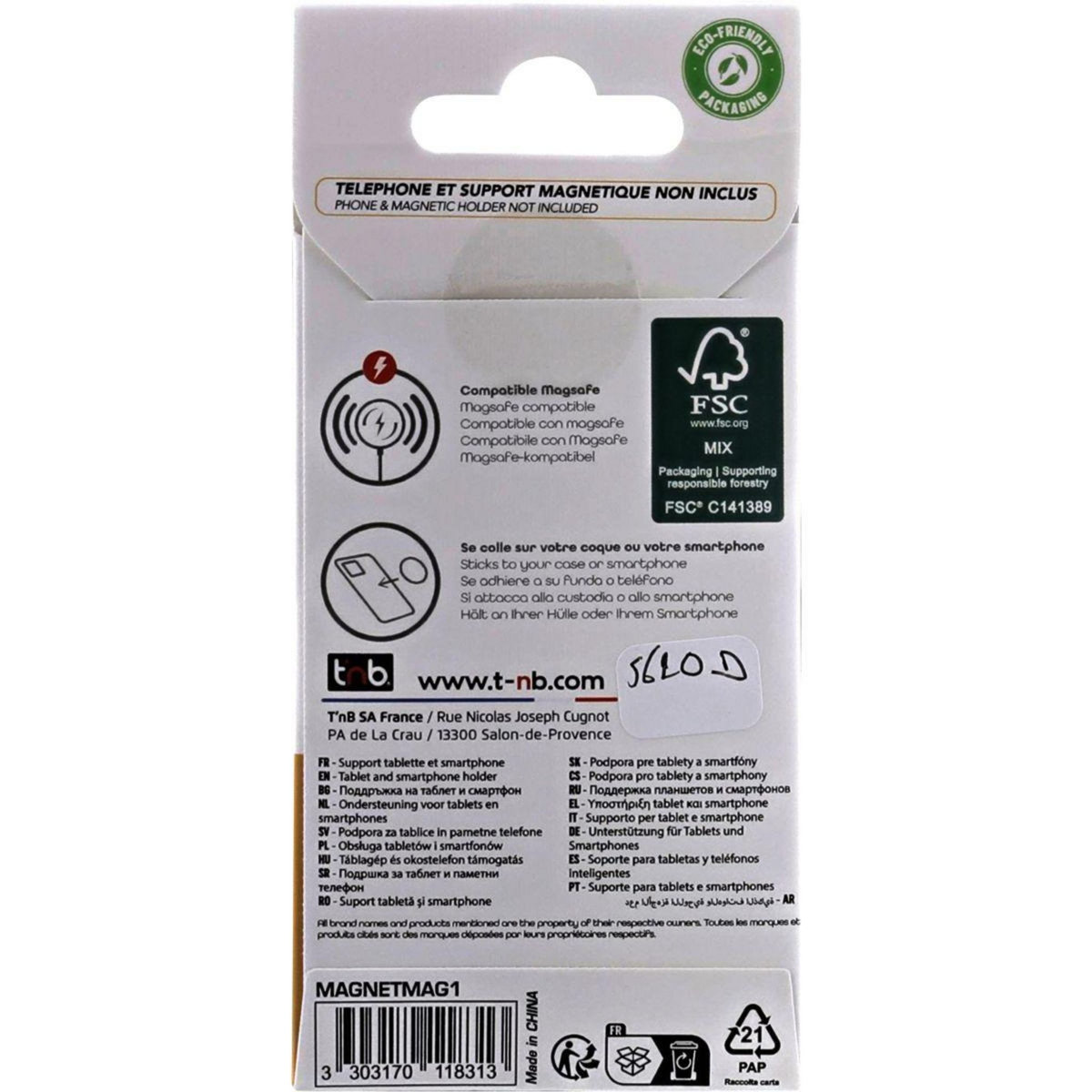 TNB Patch magnétique adhésives Magsafe x3 - bleu/noir/rose