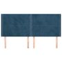 Voir la diapositive 3 : VIDAXL Tete de lit avec oreilles Bleu fonce 203x16x118/128 cm Velours