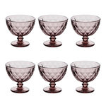 SECRET DE GOURMET Lot de 6 Coupes à Glace  Lea  30cl Rose