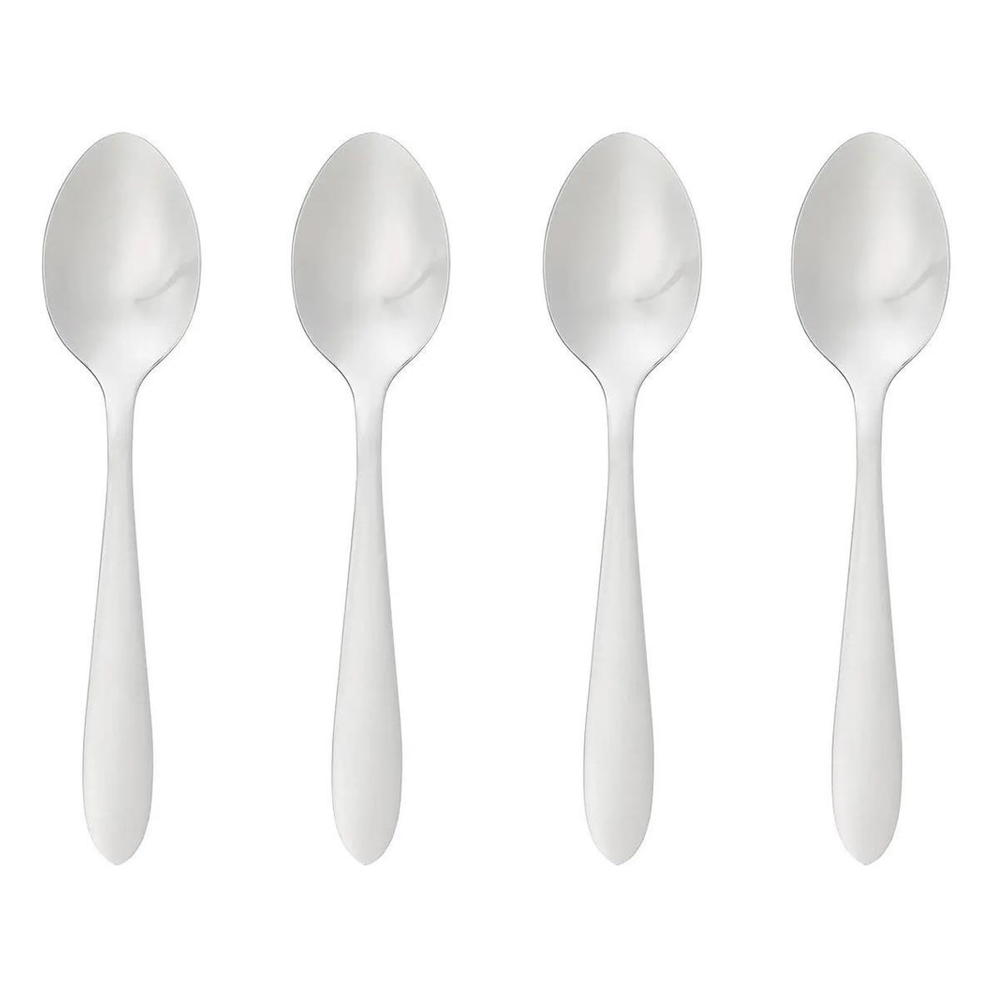 SECRET DE GOURMET Lot de 4 Cuillères à Café Inox  Nevis  14cm Argent