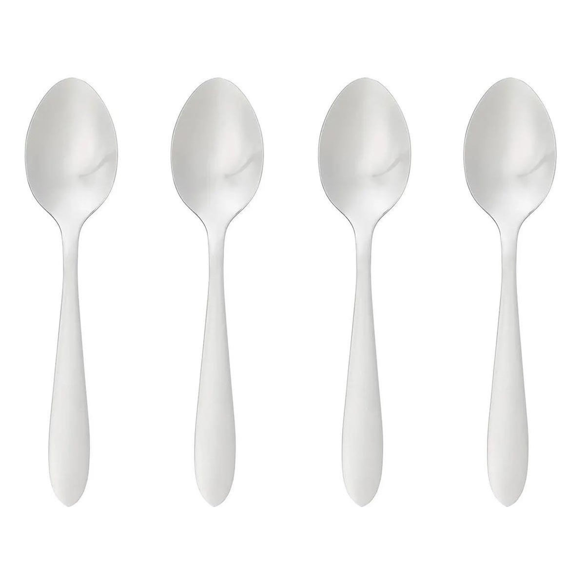 SECRET DE GOURMET Lot de 4 Cuillères à Café Inox  Nevis  14cm Argent