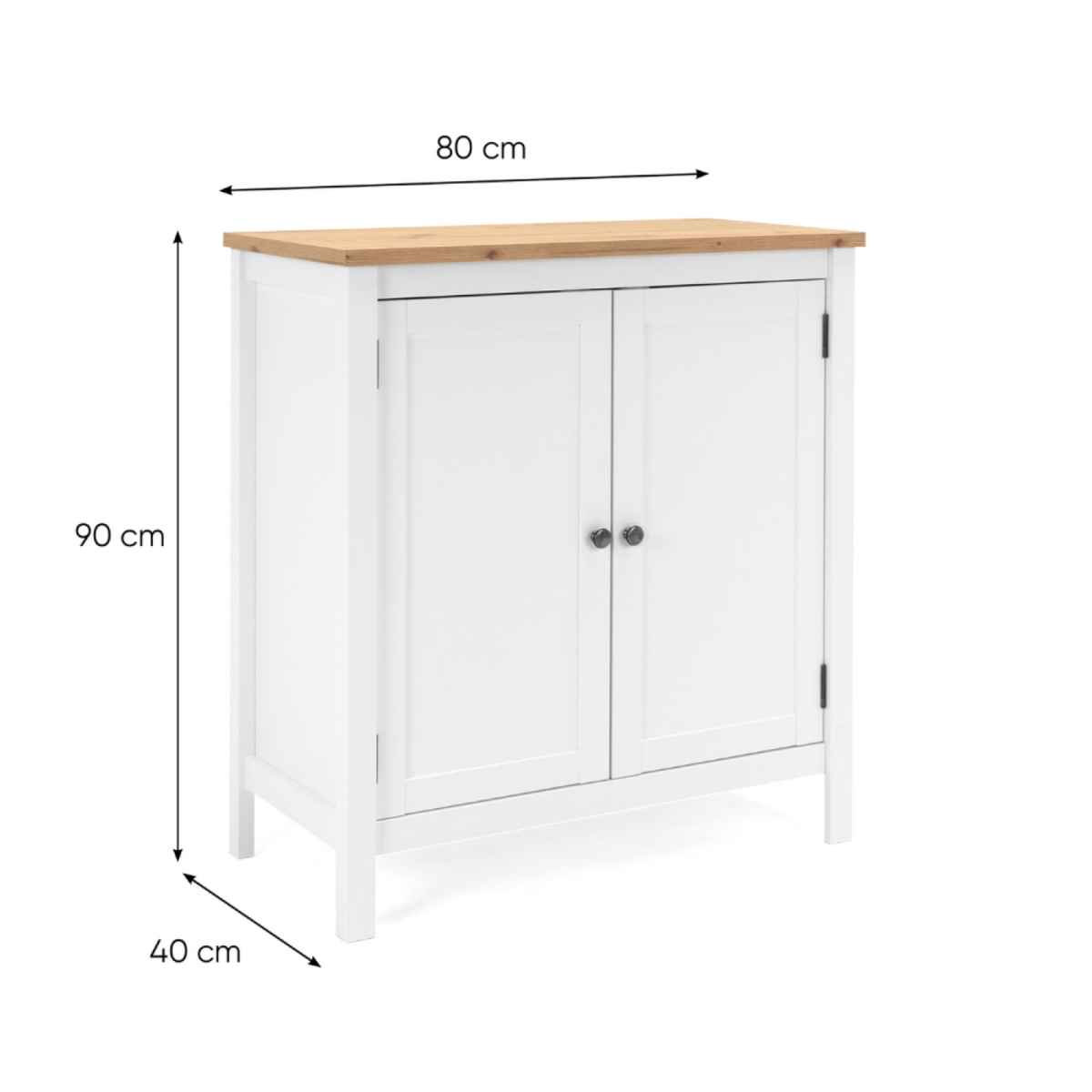 CONCEPT USINE Buffet scandinave avec placards 80 cm SKADAR