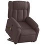 Voir la diapositive 3 : VIDAXL Fauteuil inclinable de massage electrique Marron fonce Tissu