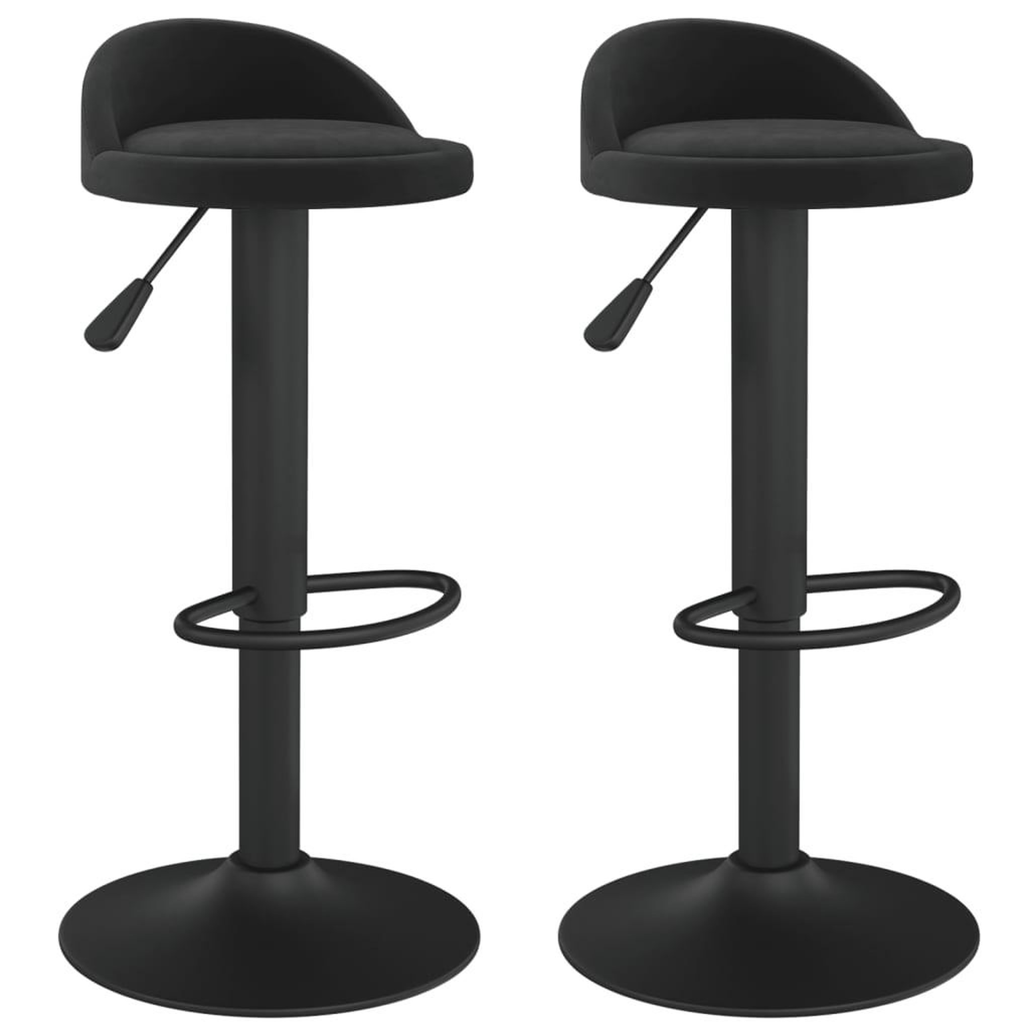 Voir la diapositive 2 : VIDAXL Tabourets de bar lot de 2 Noir Velours