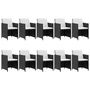 Voir la diapositive 2 : VIDAXL Ensemble a manger d'exterieur 11 pcs coussins resine tressee