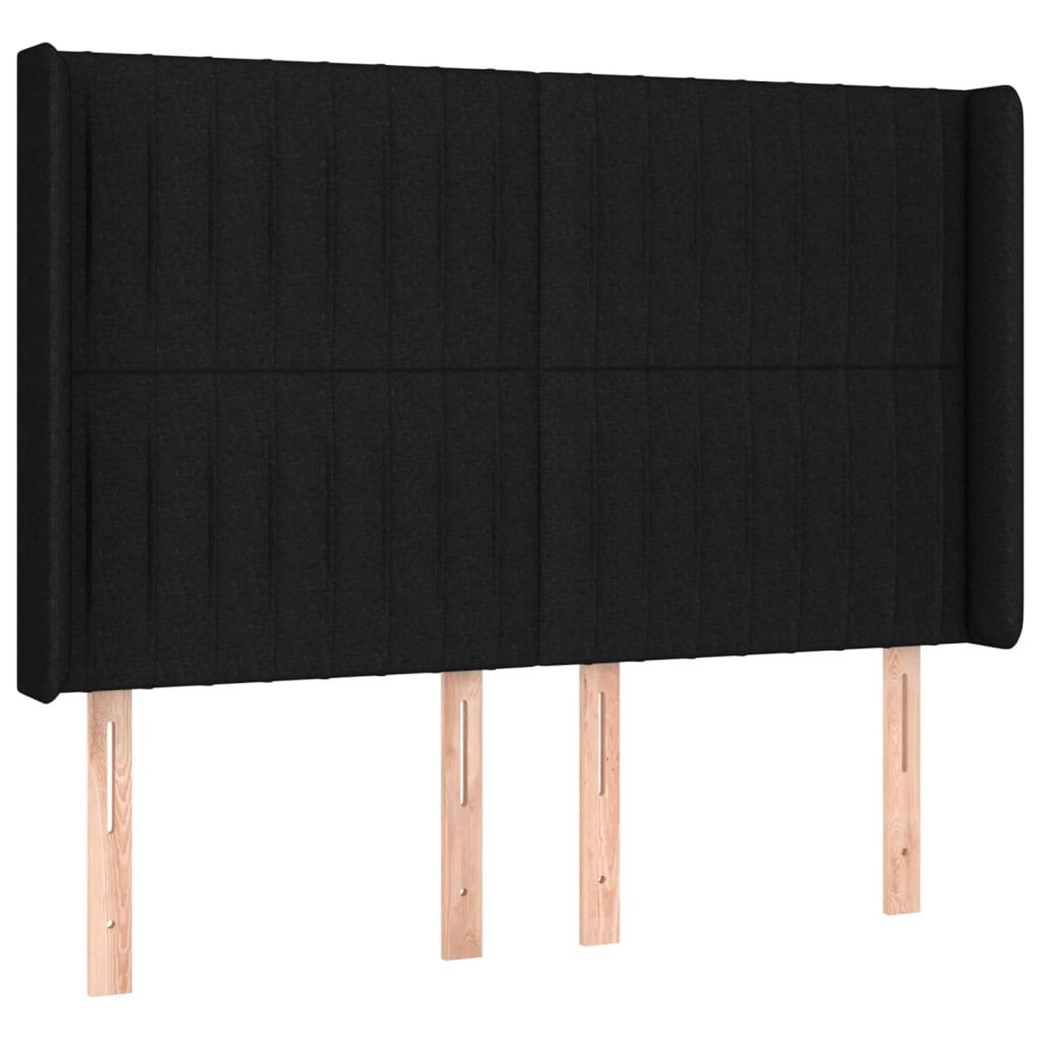 Voir la diapositive 3 : VIDAXL Tete de lit a LED Noir 147x16x118/128 cm Tissu