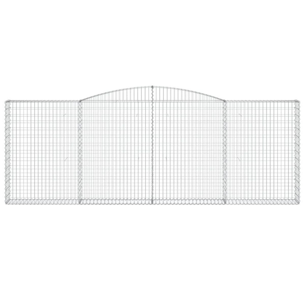 VIDAXL Panier de gabions arque 400x30x140/160 cm Fer galvanise