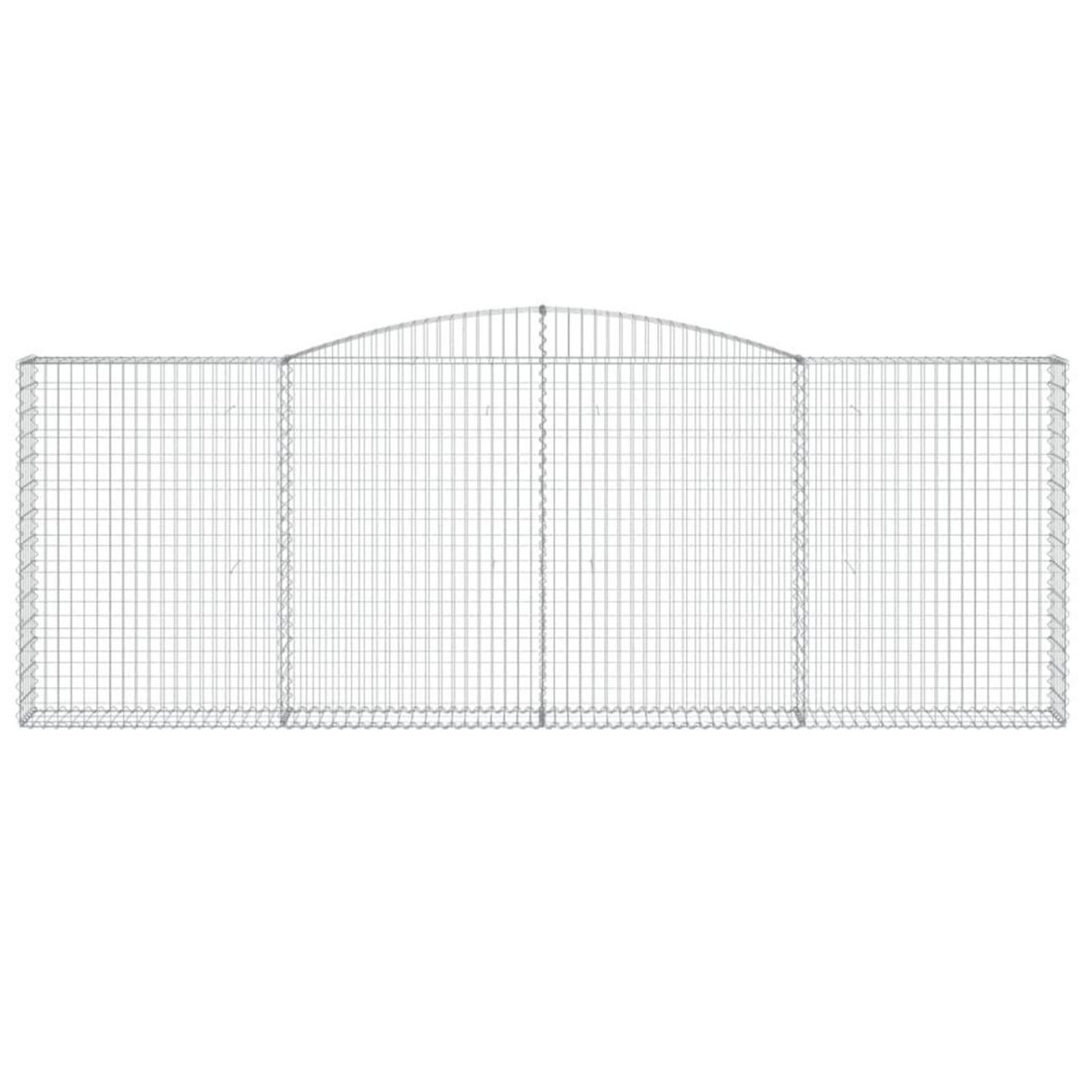 VIDAXL Panier de gabions arque 400x30x140/160 cm Fer galvanise