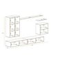 Voir la diapositive 4 : Paris Prix Meuble TV Mural Design  Switch XII  270cm Gris & Naturel