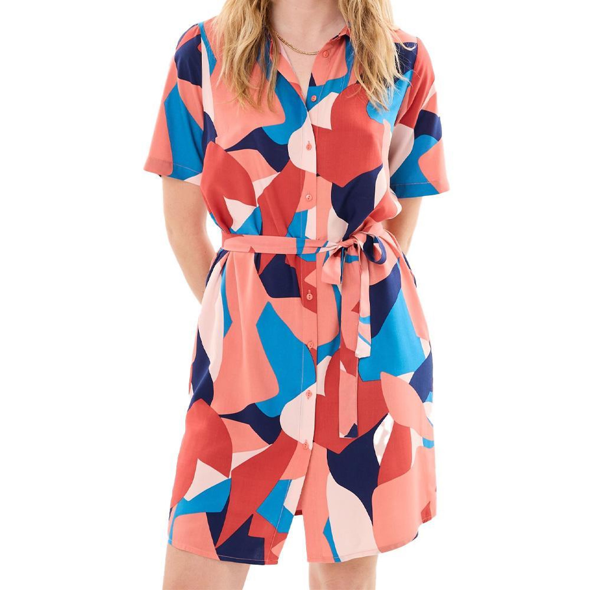 Pieces Robe Chemise Rose/Bleu Femme Pieces Canisty. Coloris disponibles : Bleu