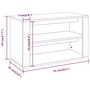 Voir la diapositive 6 : VIDAXL Etagere a chaussures Chene fume 75x35x45 cm Bois d'ingenierie