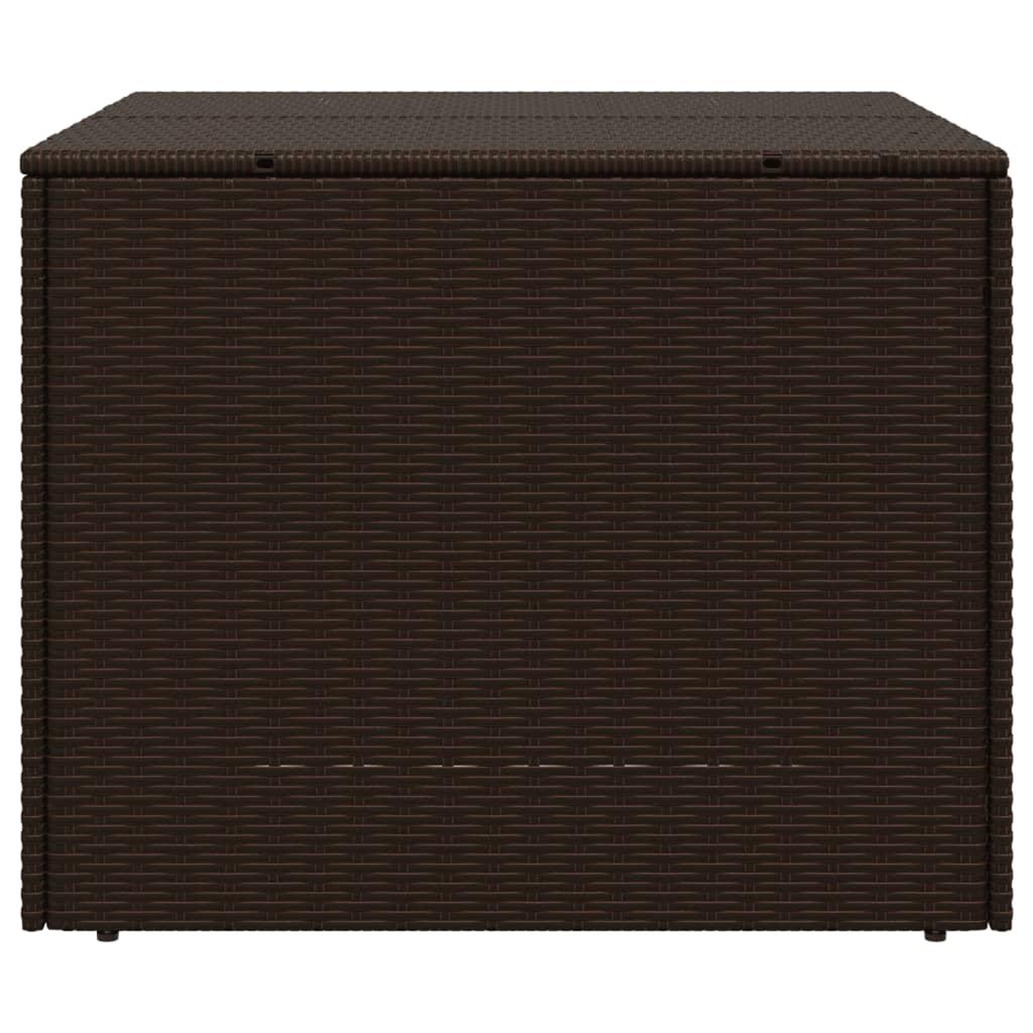 Voir la diapositive 5 : VIDAXL Boîte de rangement de jardin marron 291L resine tressee