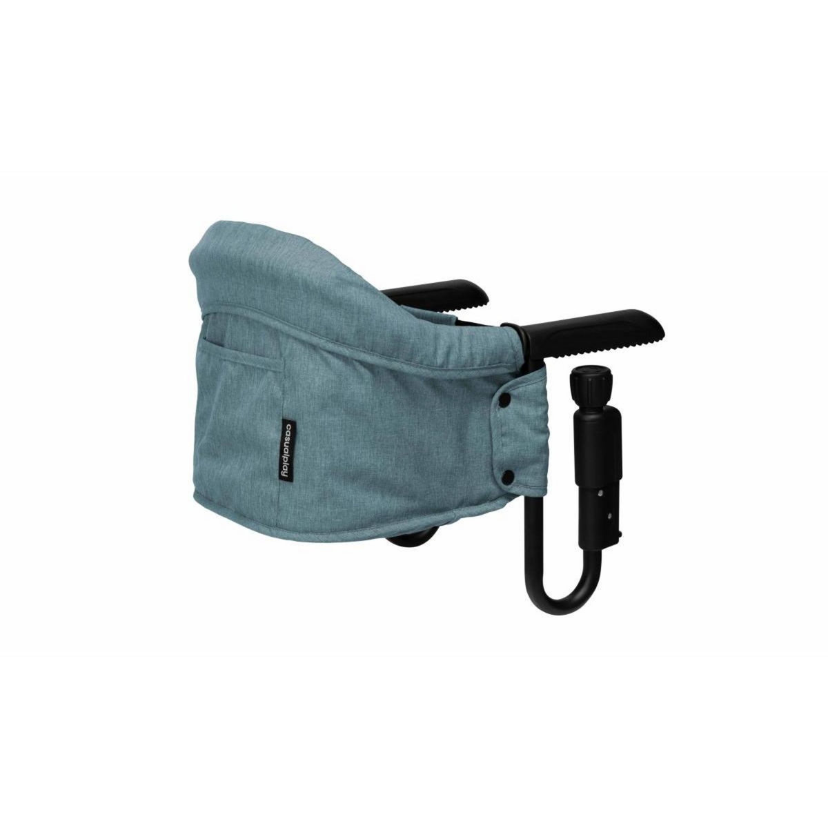 CASUALPLAY chaise haute CLIP-UP bleu vert avec fixation universel