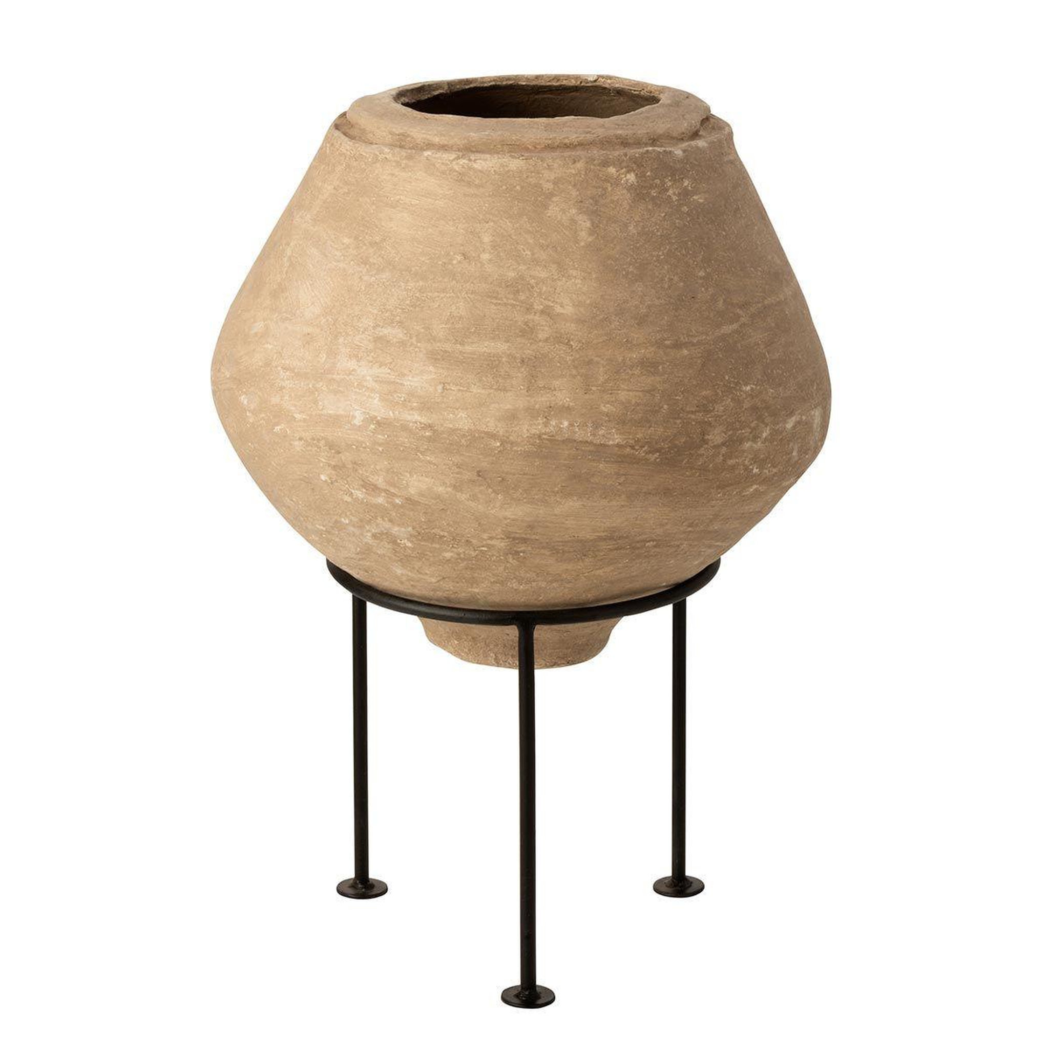 J-LINE Pot Déco sur Pied  Chad  50cm Naturel