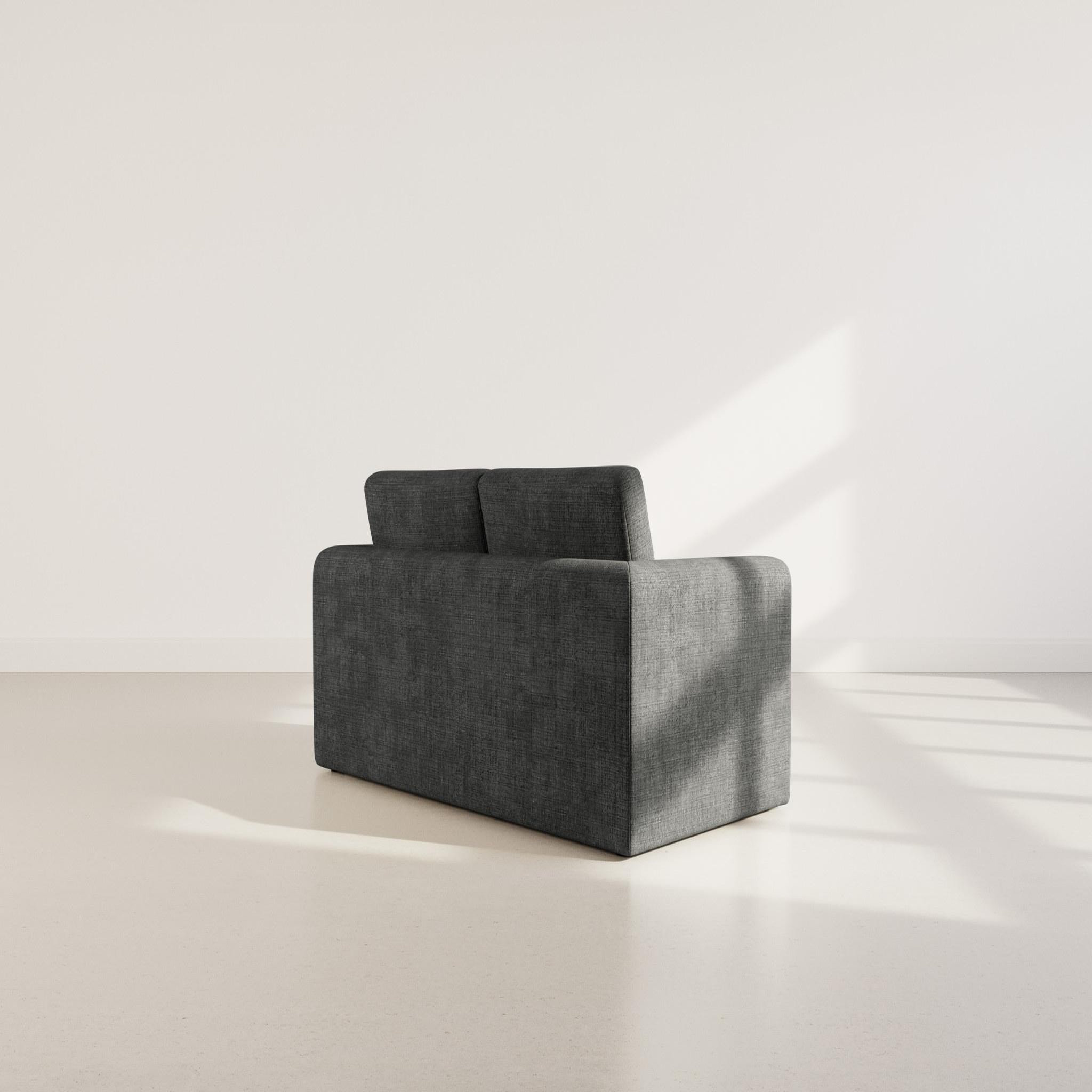 Voir la diapositive 6 : BEST MOBILIER Marilia - canapé 2 places convertible déplimousse en velours texturé