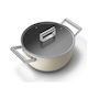 Voir la diapositive 2 : SMEG Faitout crème mat 24cm + couvercle - CSF2412CRM
