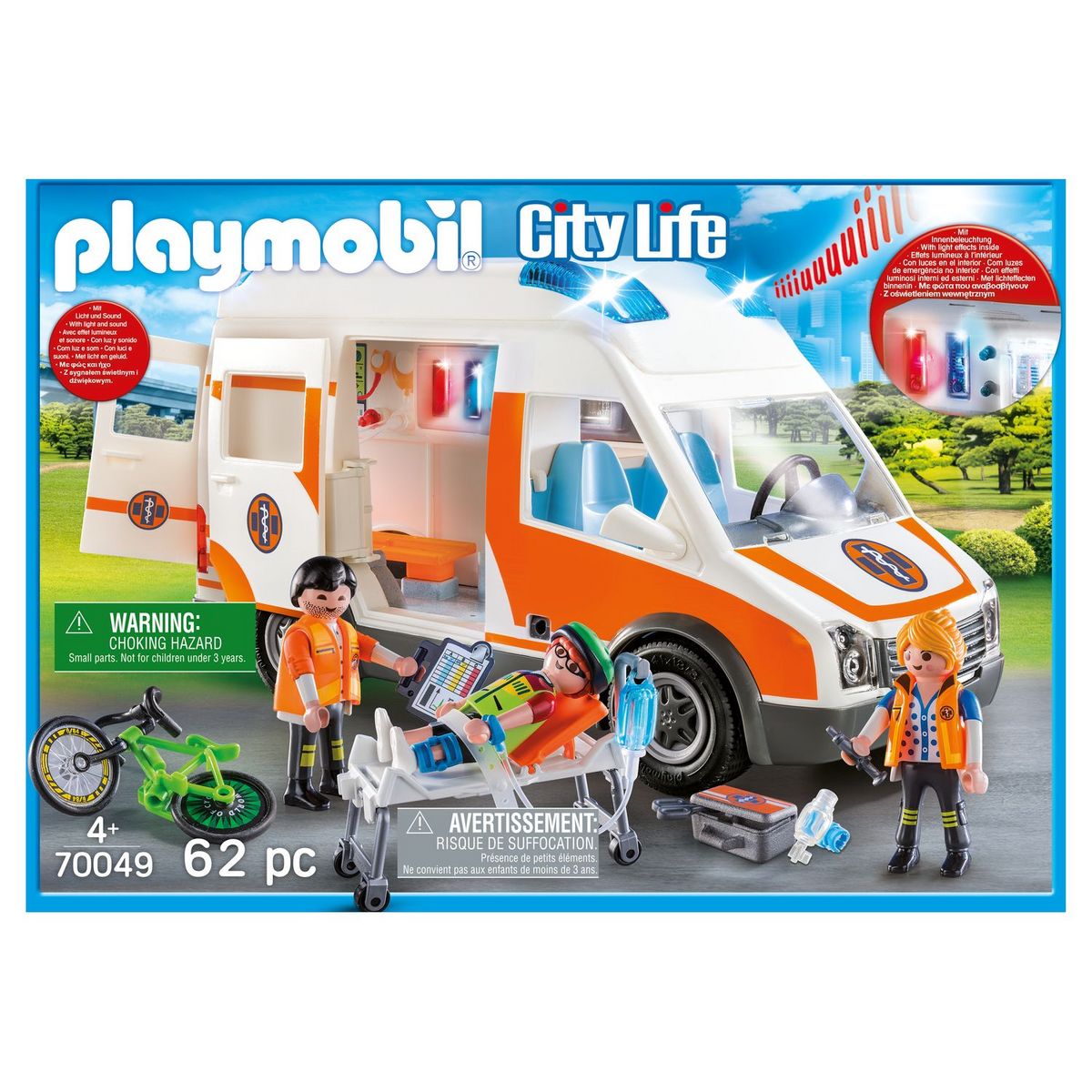 PLAYMOBIL 70049 - City Life - Ambulance et secouristes