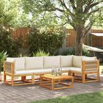 VIDAXL Salon de jardin avec coussins 6 pcs bois d'acacia solide