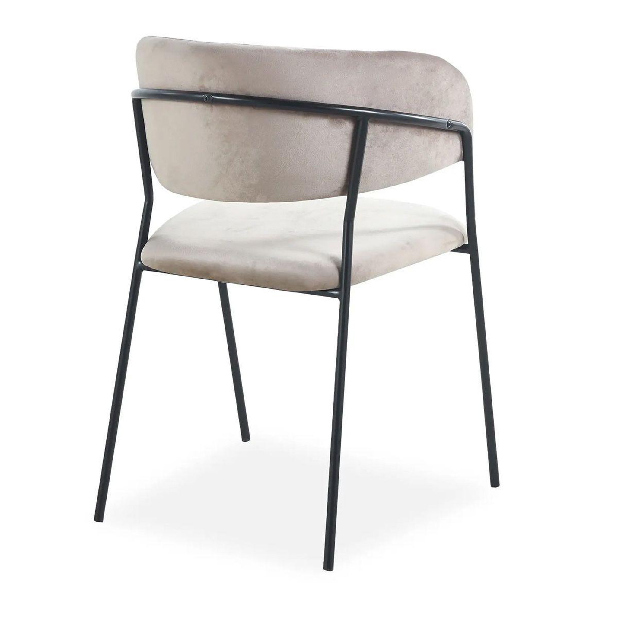 Voir la diapositive 6 : Paris Prix Lot de 4 chaises en velours  batora  79cm taupe & noir