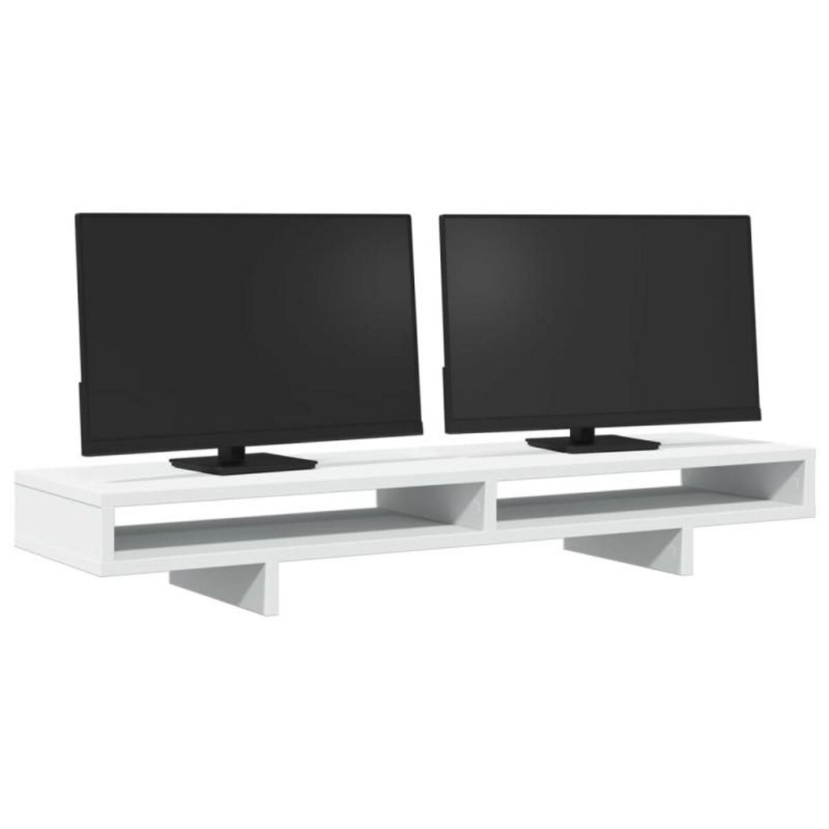 VIDAXL Support de moniteur blanc 100x27x15 cm bois d ingénierie
