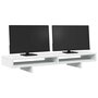 Voir la diapositive 3 : VIDAXL Support de moniteur blanc 100x27x15 cm bois d ingénierie