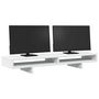 Voir la diapositive 3 : VIDAXL Support de moniteur blanc 100x27x15 cm bois d ingénierie