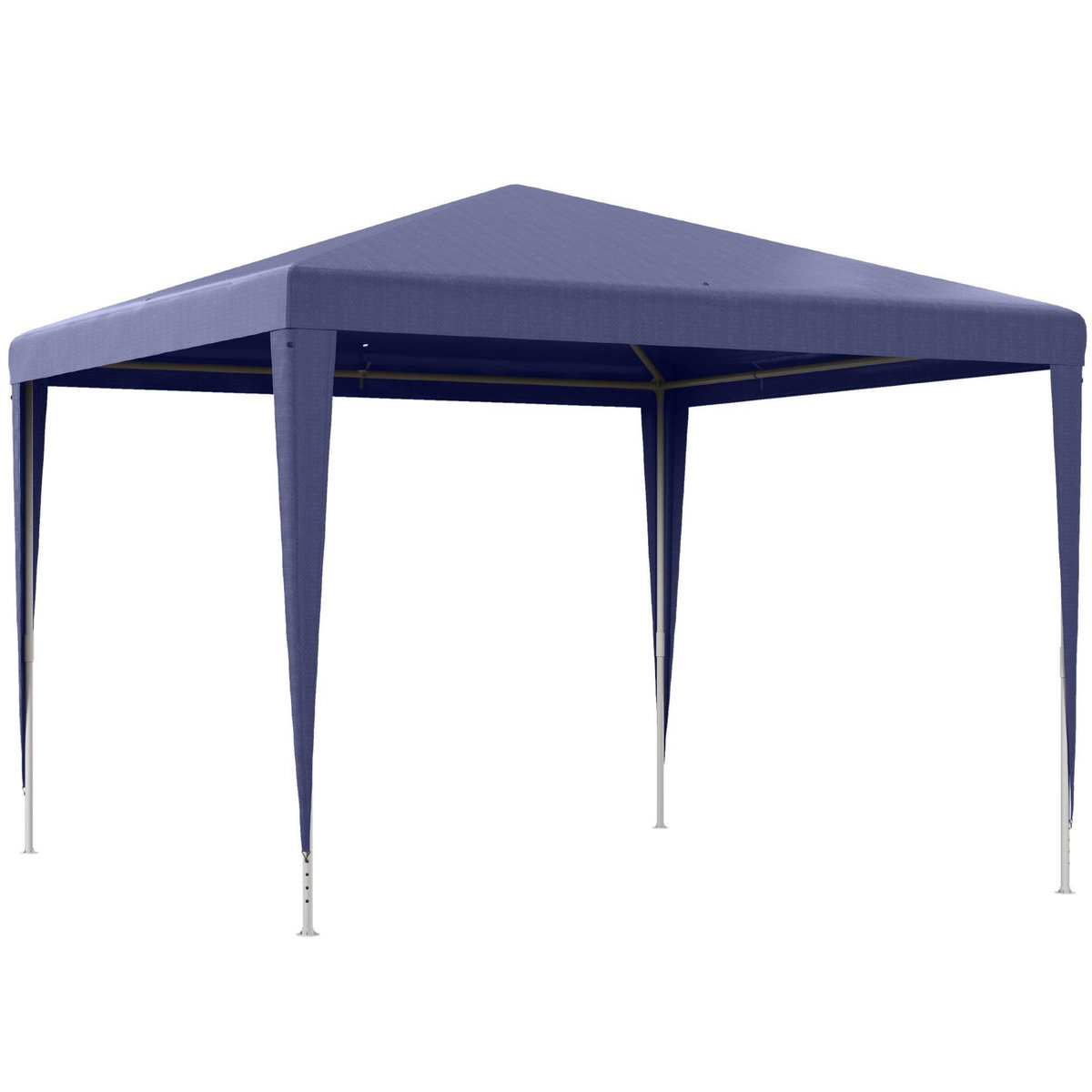 OUTSUNNY Tonnelle barnum de jardin dim. 2,93L x 2,93l x 2,52H m métal époxy bâche PE haute densité bleu