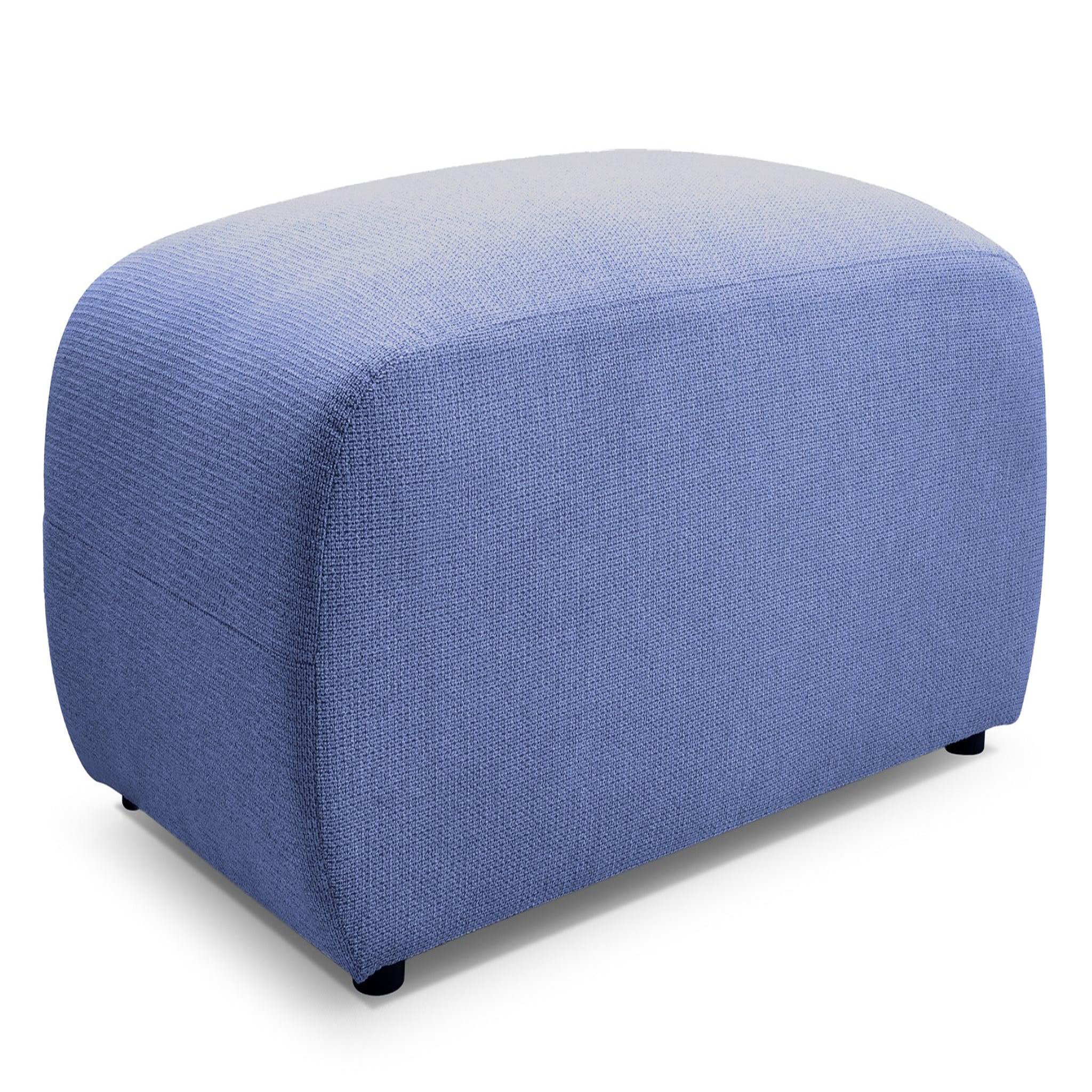 Voir la diapositive 6 : CASANOVA PARIS Sacha - pouf en tissu chiné 105x57x40