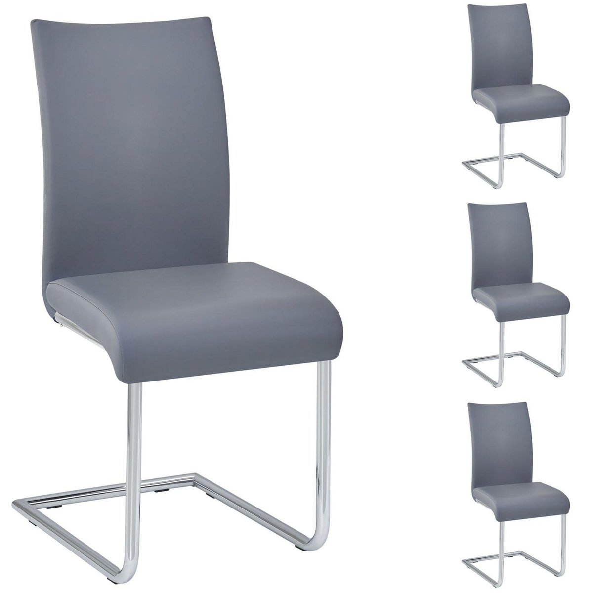 IDIMEX Lot de 4 chaises ALADINO, en synthétique