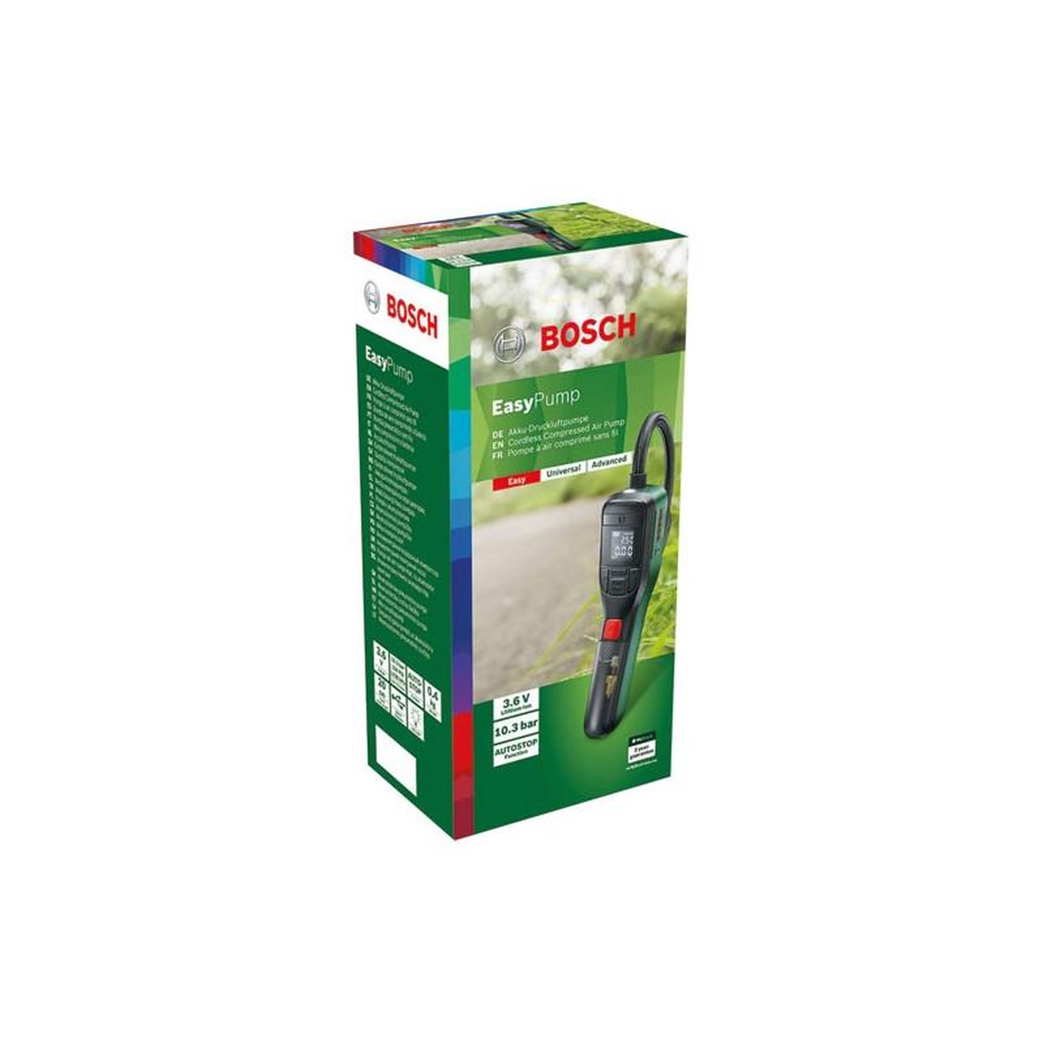 Voir la diapositive 2 : BOSCH POMPE A AIR EASYPUMP SANS FIL36V BOSCH - 0603947000
