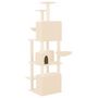 Voir la diapositive 5 : VIDAXL Arbre a chat avec griffoirs en sisal Creme 180 cm