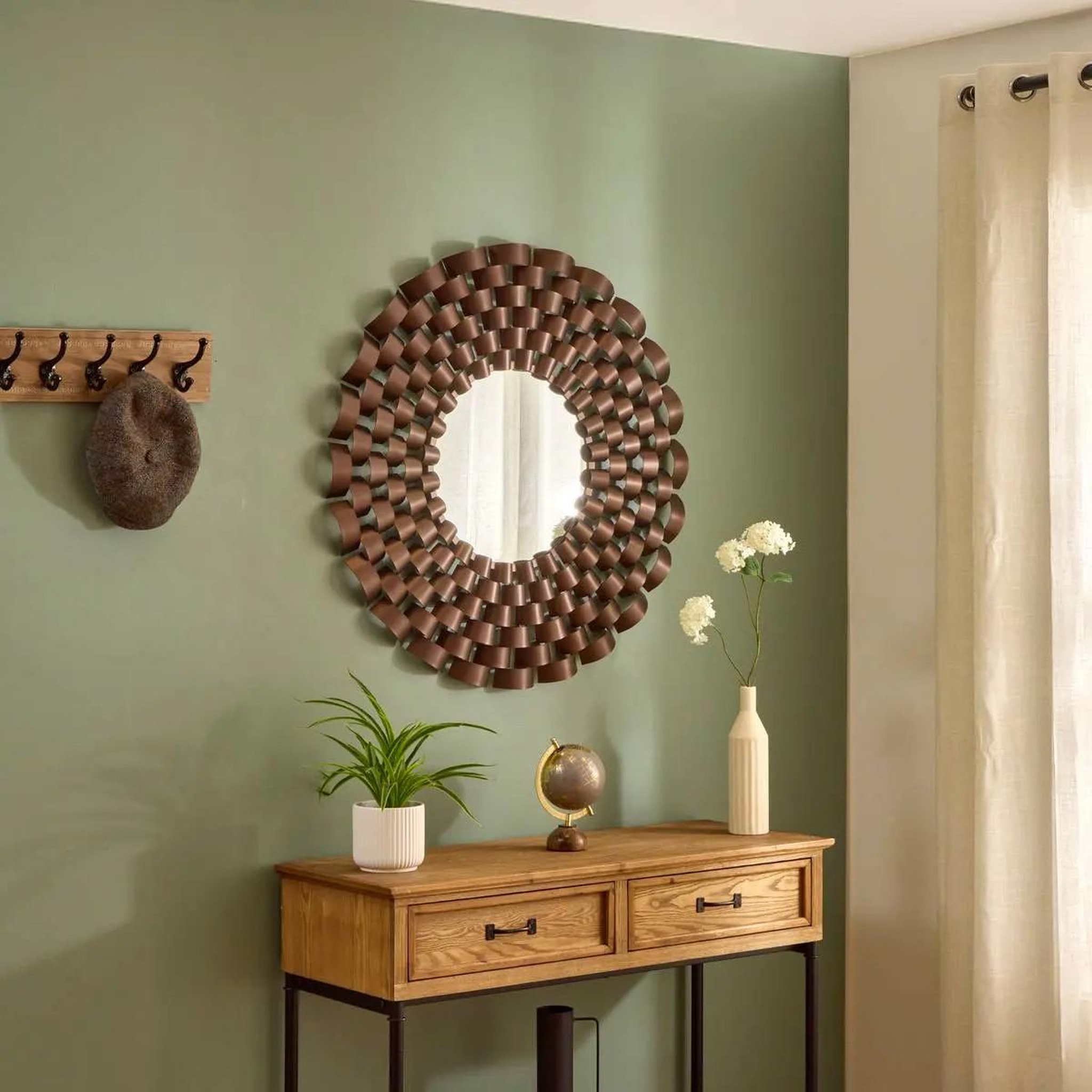 Voir la diapositive 5 : ATMOSPHERA Console 2 tiroirs design  danik  110cm naturel