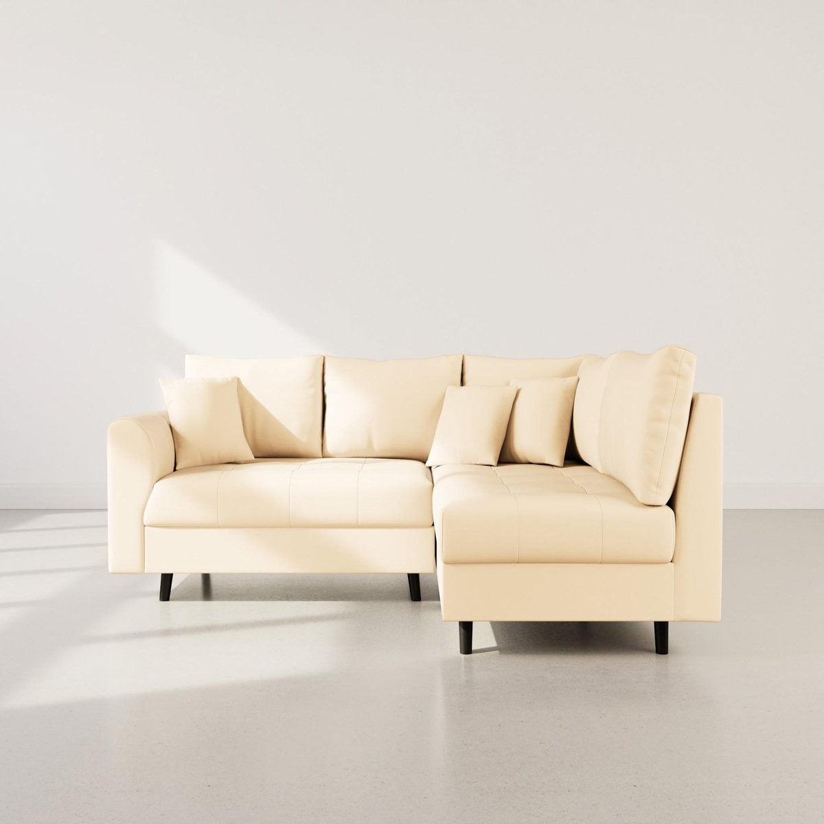 LISA DESIGN Rune - canapé d'angle droit 4 places en simili