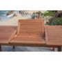 Voir la diapositive 2 : MARKET24 Ensemble repas de jardin 4 a 6 personnes - Table extensible 120/180 x 80 cm + 6 chaises assises textilene - Bois Eucalyptus FSC
