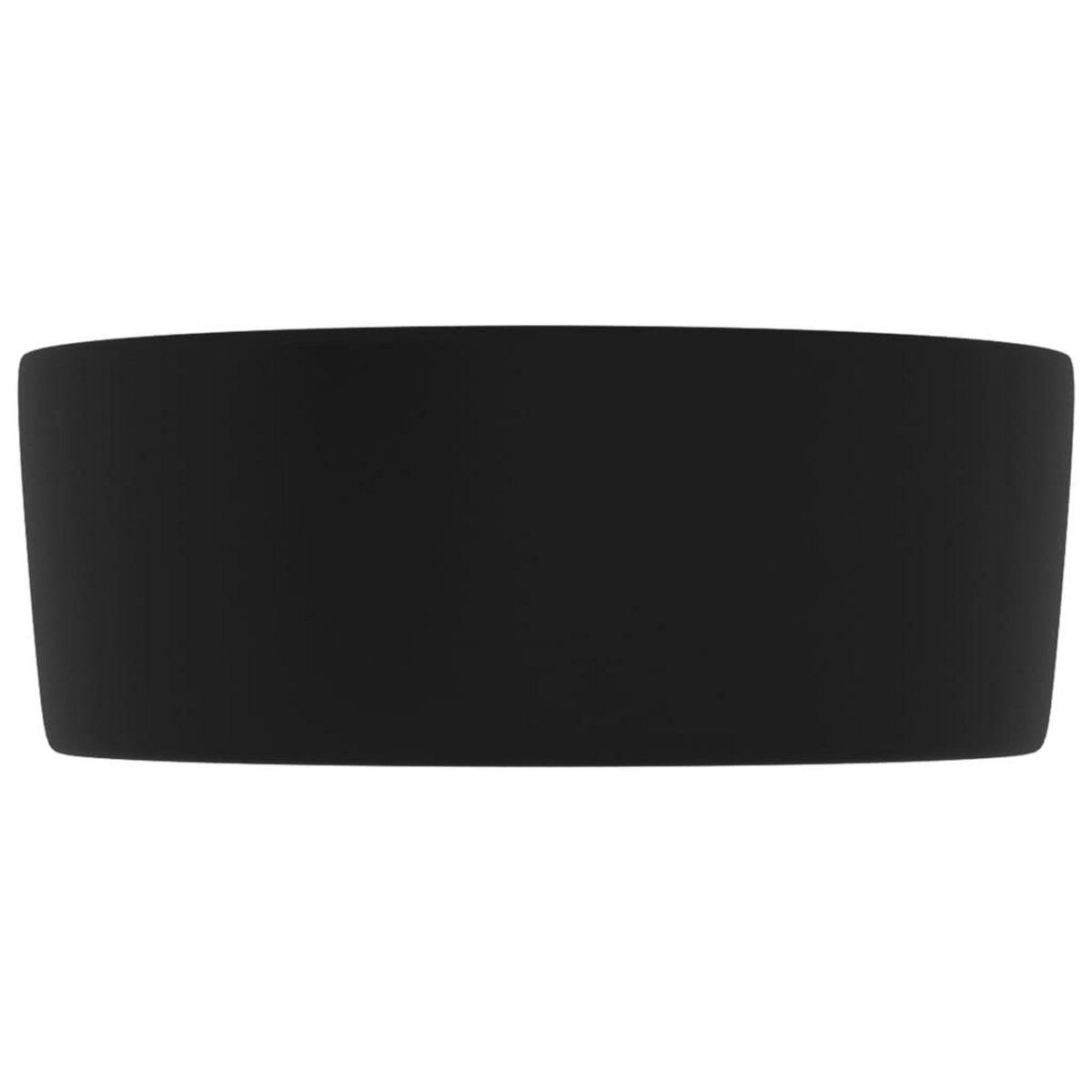 VIDAXL Lavabo rond de luxe Noir mat 40x15 cm Ceramique