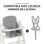 Voir la diapositive 6 : HAUCK Chaise haute Alpha+B Gris + Coussin réducteur de chaise haute en bois Alpha Cosy Comfort Stretch Gris