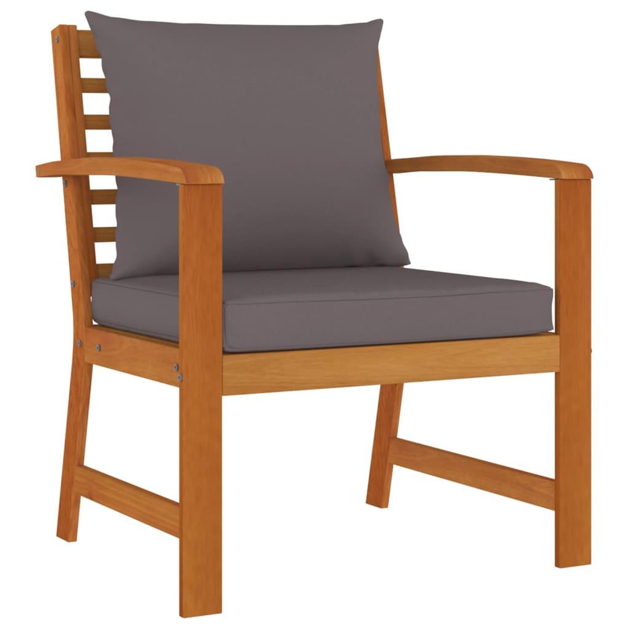 Voir la diapositive 5 : VIDAXL Ensemble a manger de jardin 4 pcs coussins Bois acacia